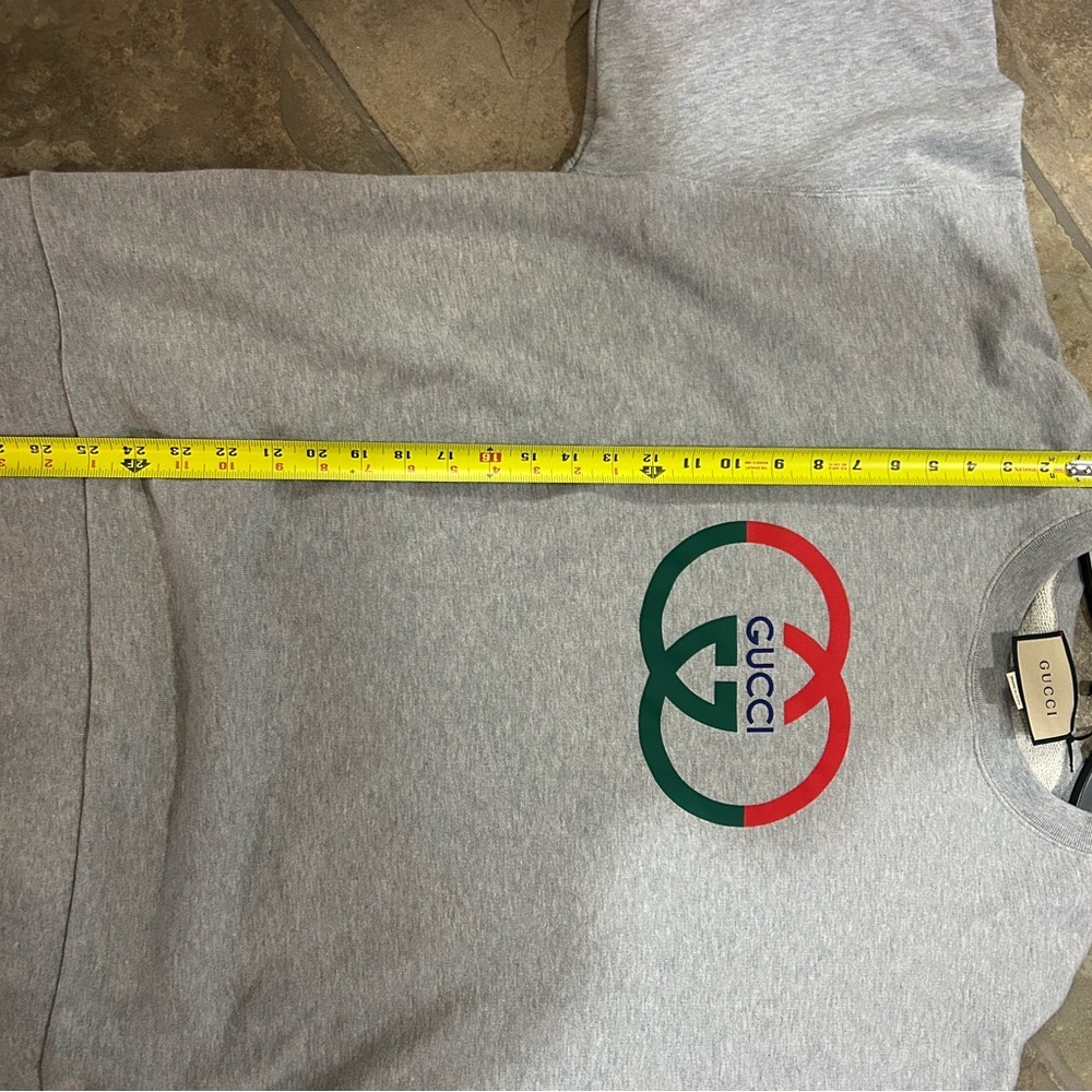 Men's Gucci, interlocking G cotton, crewneck sweatshirt size large made Italy - Picture 9 of 10